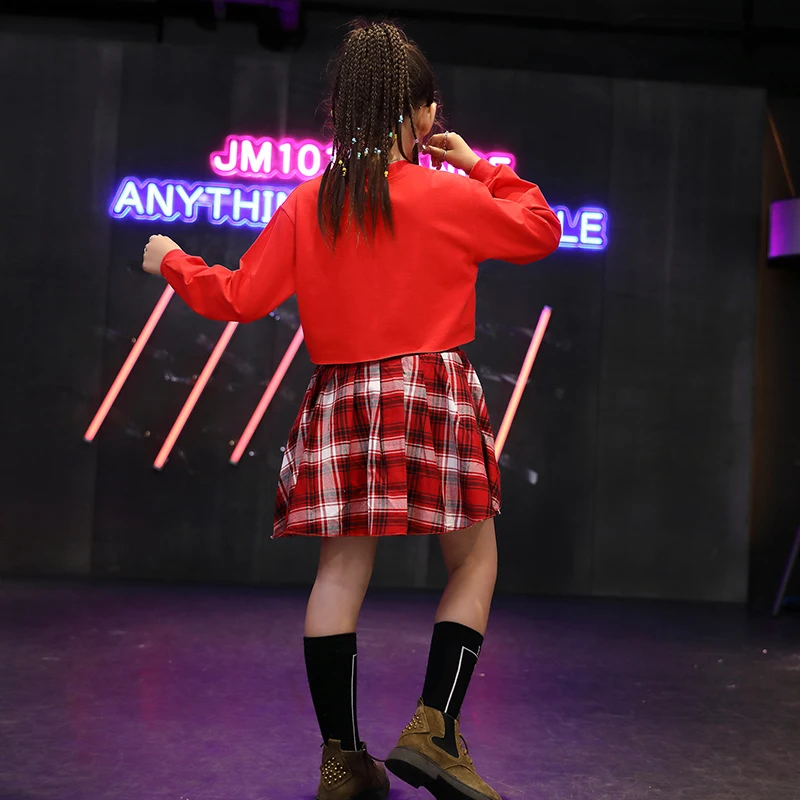 Children Model Catwalk Show Costume Girls Jazz Dress Kids Hip Hop Performance Stage Outfit Modern/Street Dance Clothing |