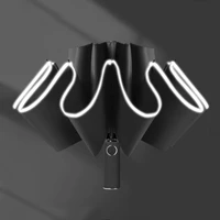 10 ribs extra large inverted automatic umbrella for men with reflective stripe folding outdoor business upf 50 uv protection