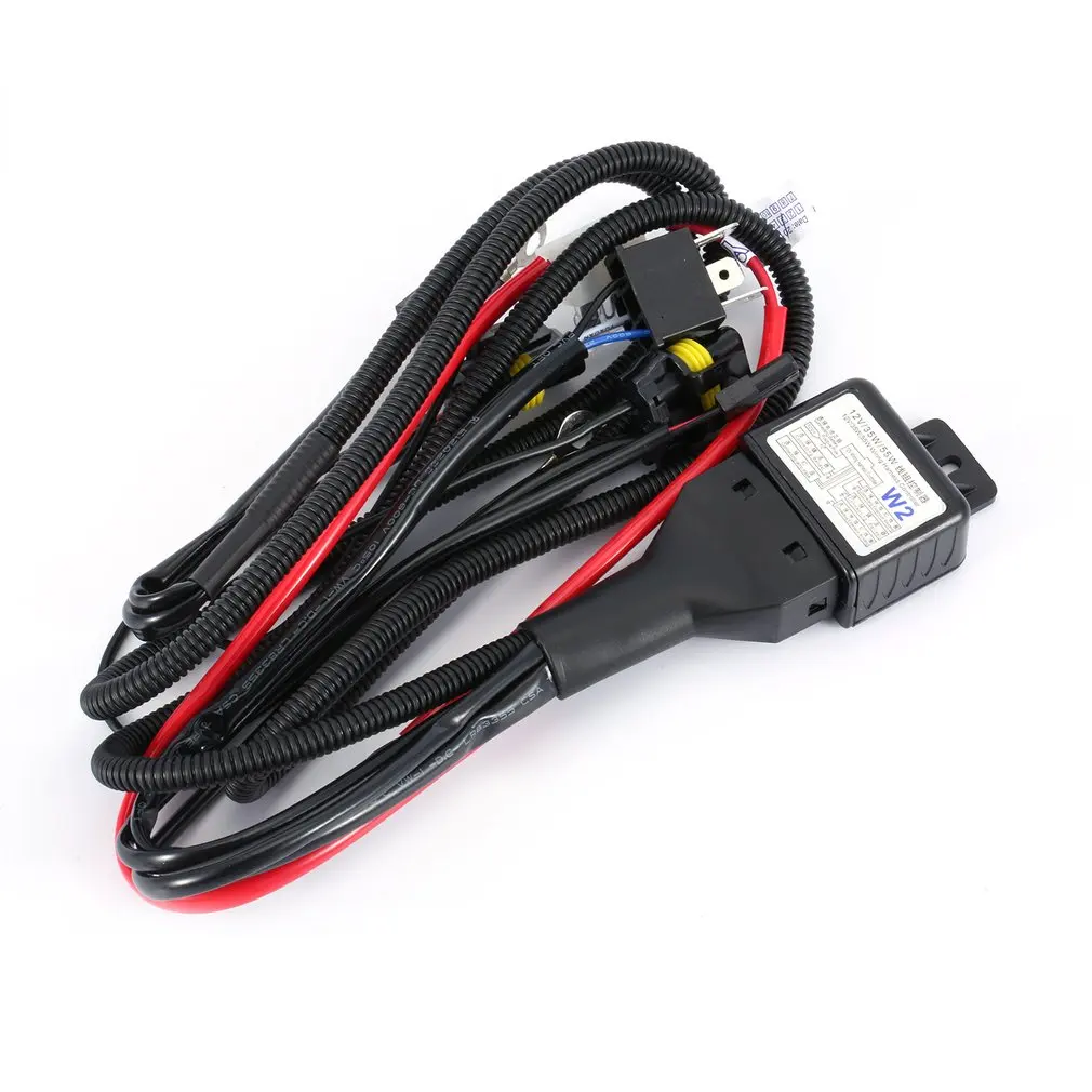

Universal 35W 12V Xenon Headlight Wiring Harness Hi/Lo HID Battery Relay Wire Controllor Harness Cable for Car Auto Headlamp