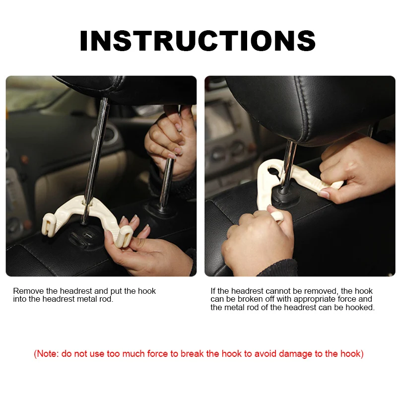 

Hot 1Pcs Car Seat Back Hook Universal Seat Back Hanger Organizer Hook Car-Styling Accessories X66