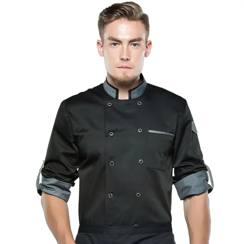 

Chef ladies with adjustable long sleeves chef uniform sushi chef coat