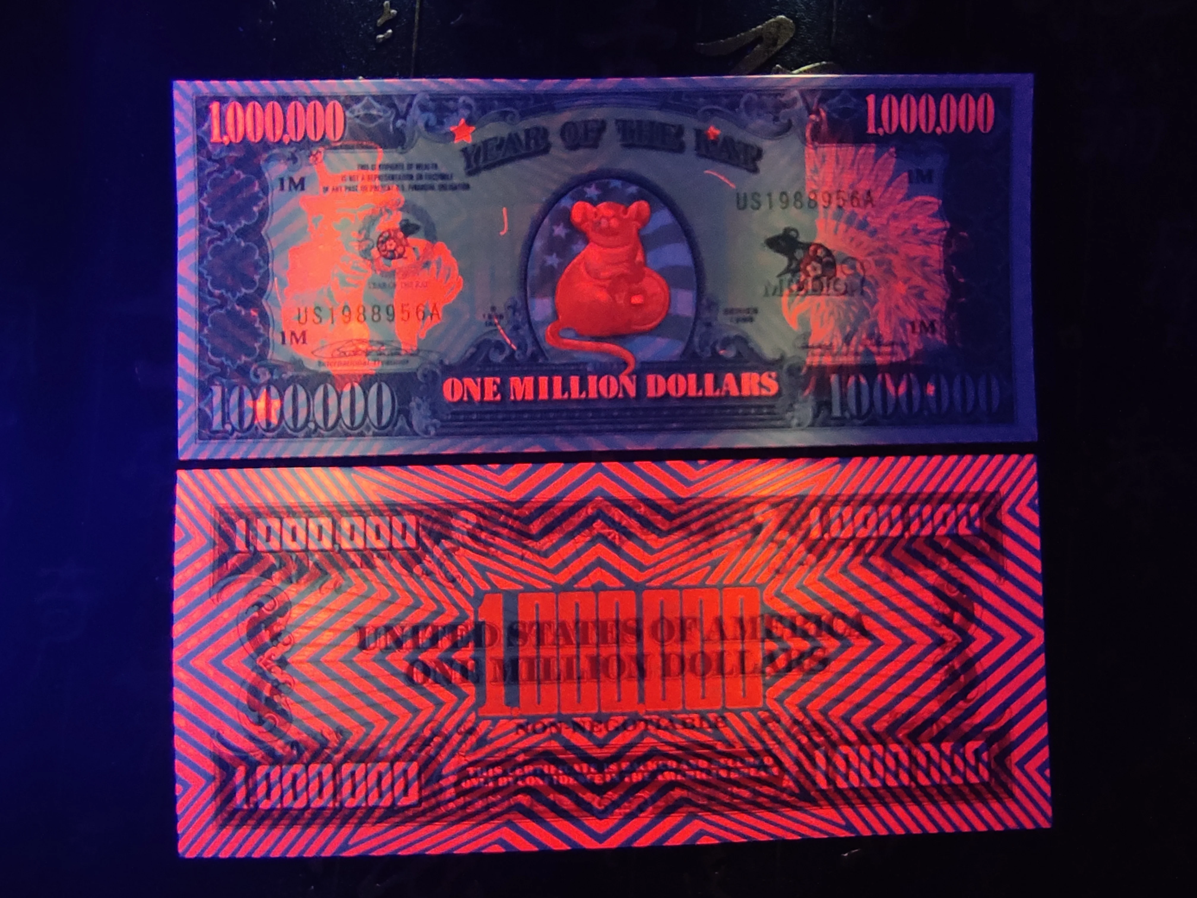 2020 год мыши один миллион долларов поддельные деньги не валютные бумажные