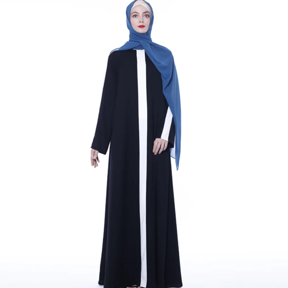Женское платье с длинным рукавом, повседневное длинное платье в мусульманском стиле, кафтан с длинными рукавами, лето 2021