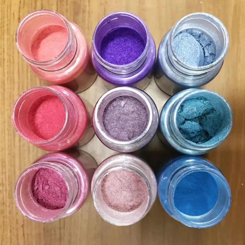

24 Colors Pearlescent Natural Mica Mineral Powder Epoxy Resin Dye Pearl Pigment 62KD