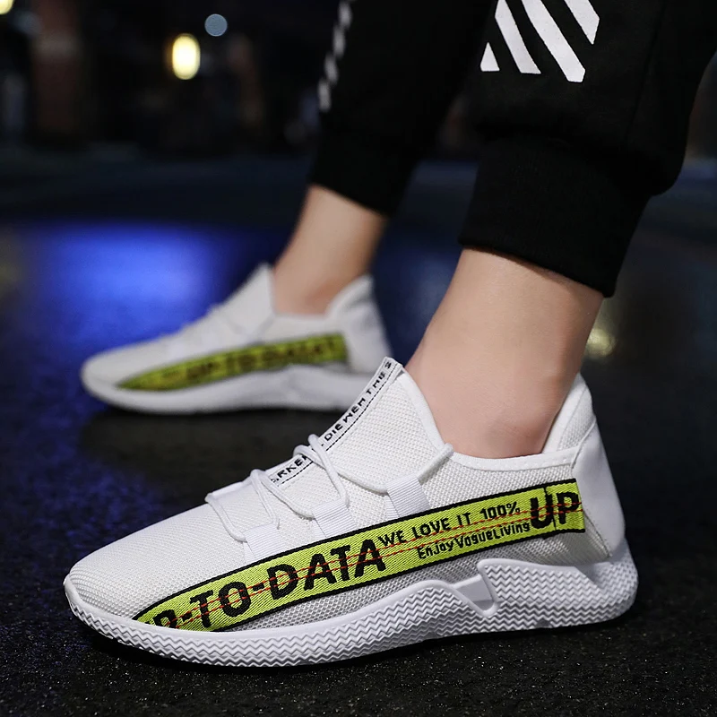 Bomlight 2020 Casual Shoes Men Breathable Autumn Summer Mesh Brand Sneakers Driving Walking Outdoor Trainers Letter Loafer |