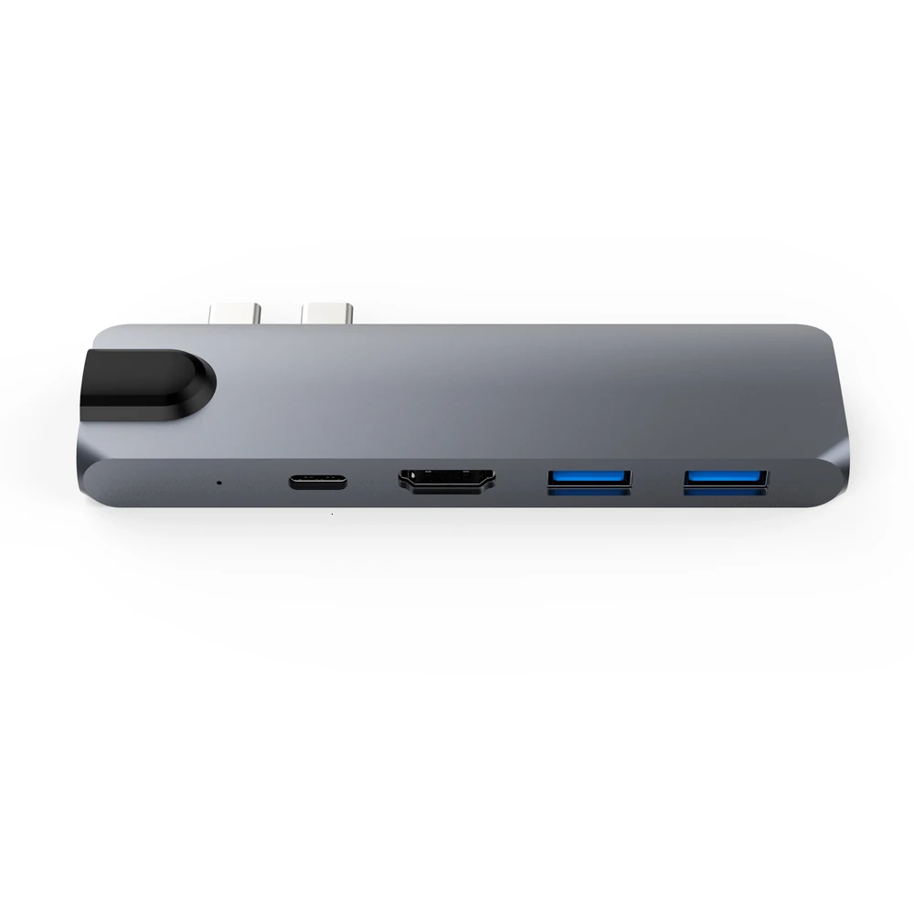 USB C концентратор TYPE C Thunderbolt 3 адаптер для HDMI 4K RJ45 Gigabit Ethernet с 1000 Мбит/с USB 3,0 USB-C порт зарядного устройства для Macbook Pro