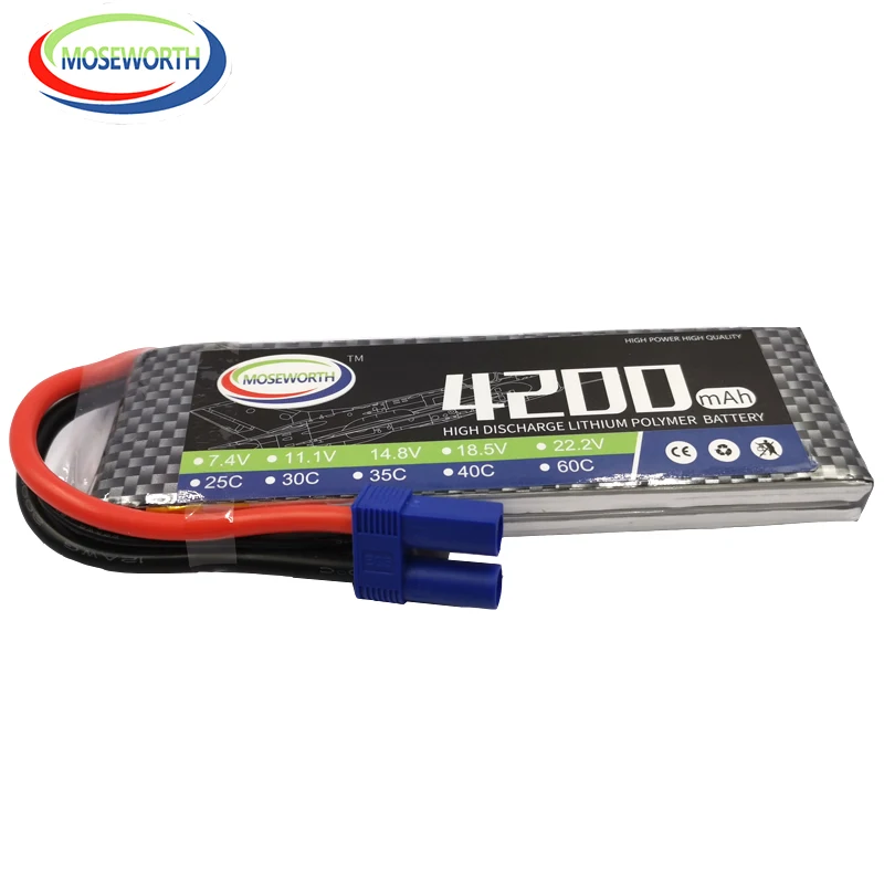 2S дрона с дистанционным управлением LiPo Батарея 7 4 V 4200 мА/ч 25C Li Po батареи для