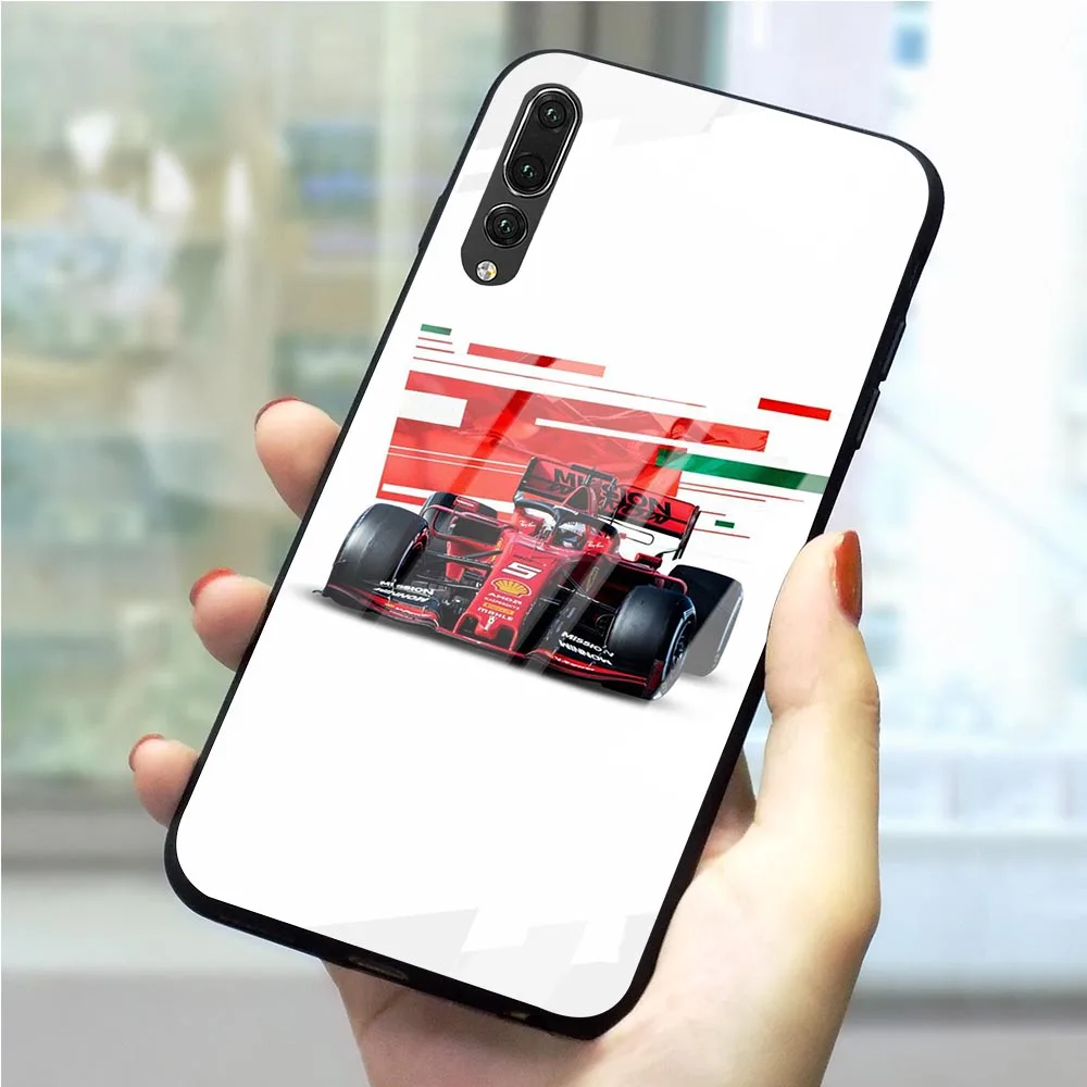 F1 чехол из закаленного стекла для гоночного автомобиля Huawei Y6 2018 телефона P10/P30 Lite