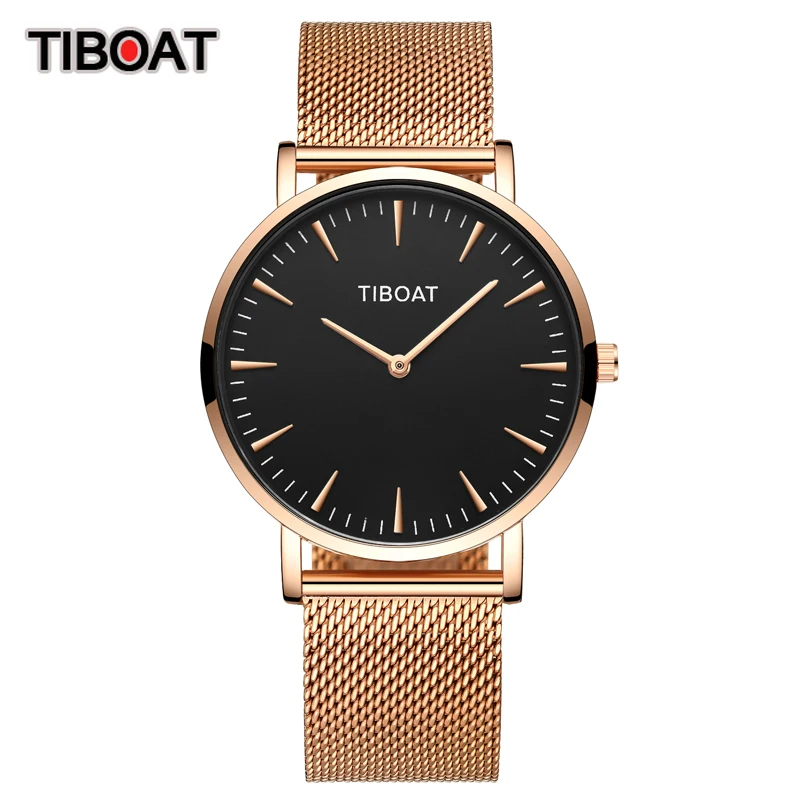 Часы наручные TIBOAT мужские и женские модные ультратонкие кварцевые элегантные
