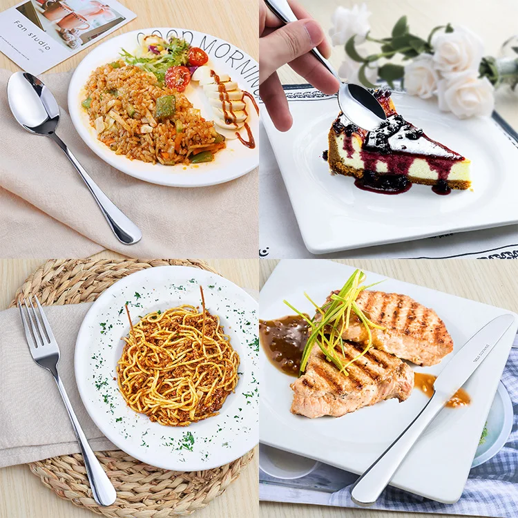 Забавный горячий набор из 24 предметов посуды нержавеющей стали современный