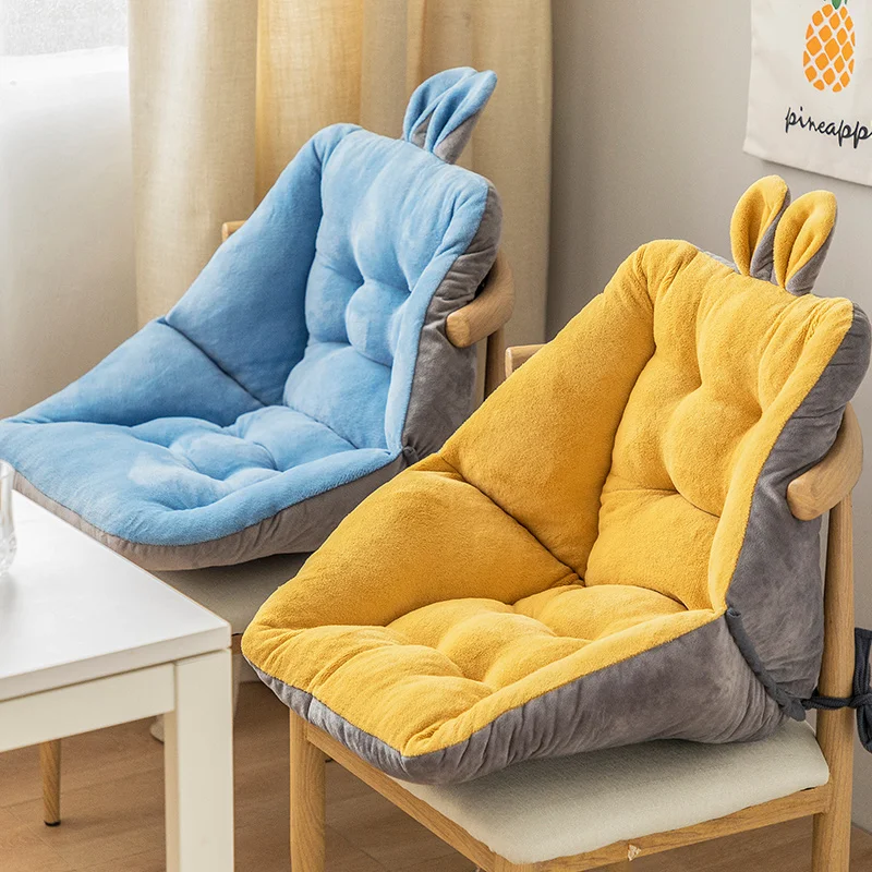 

zq Cushion Office Long-Sitting Cushion Integrated Chair Seat Cushion Waist Support Cushion Plush Computer Chair Cushion Winter
