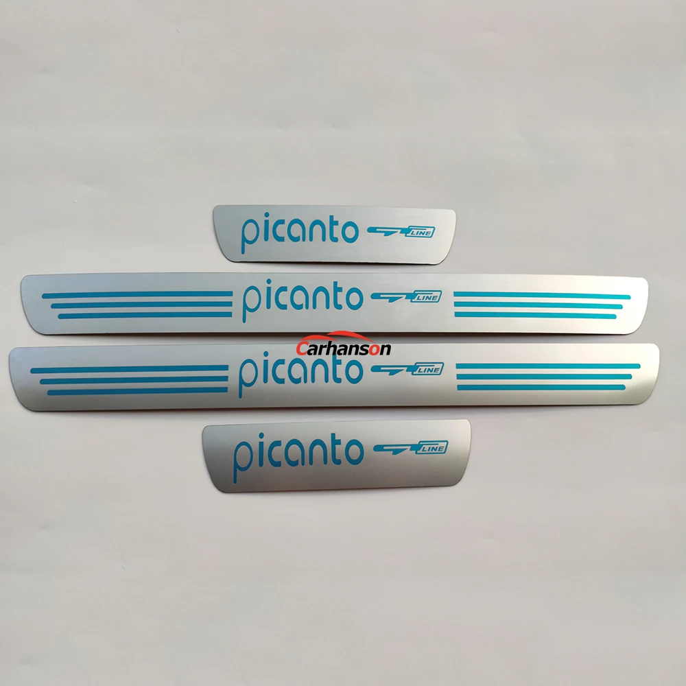 Для Киа пиканто GT линия Аксессуары порога протектор полосы Авто педаль Стикеры