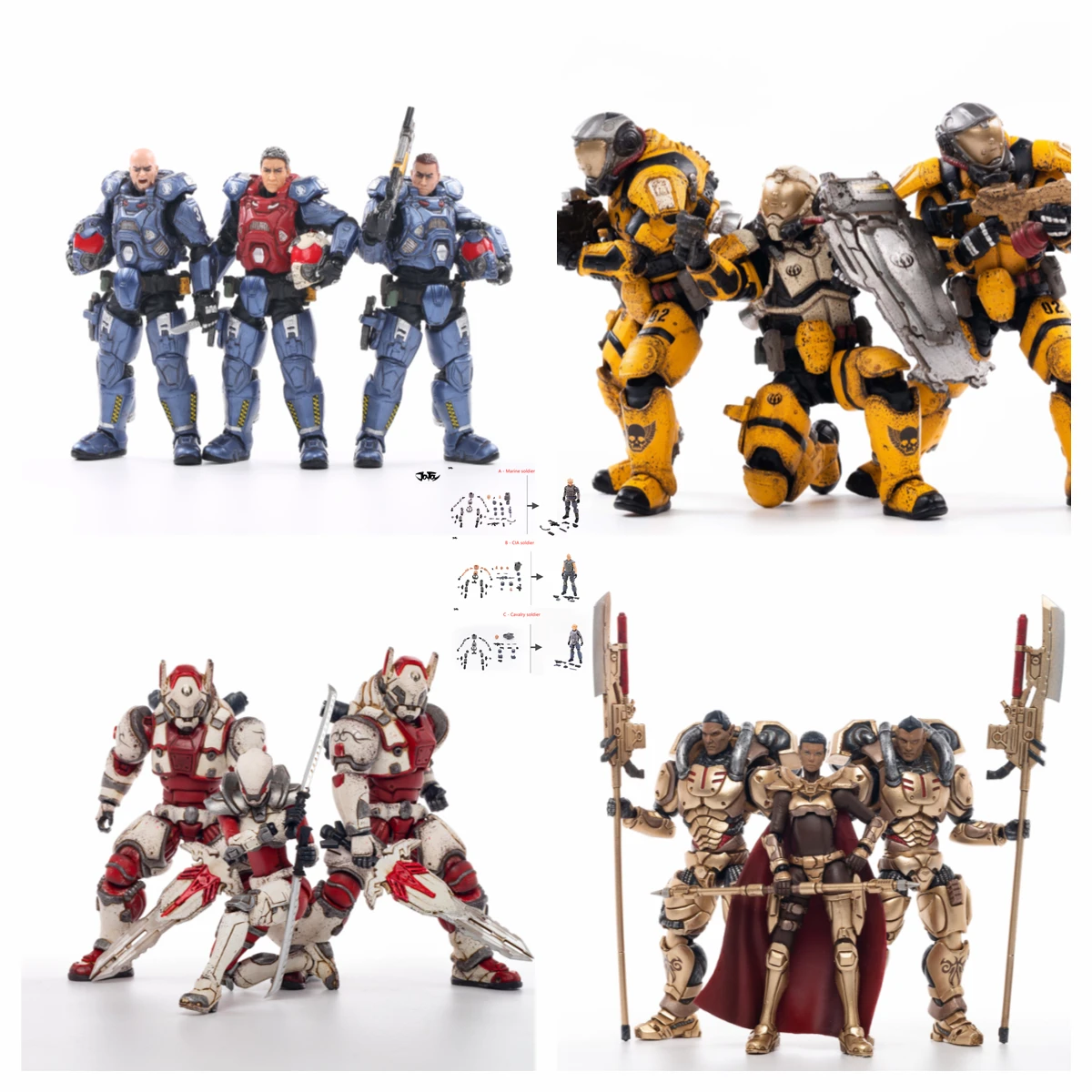 Экшн-фигурки JOYTOY 1/18 6 шт. военный солдат морской пехоты коллекционная игрушка