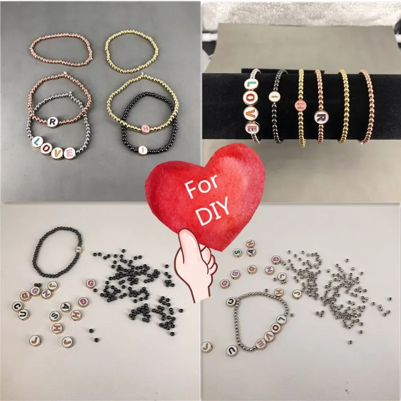 100 шт. буквы алфавита двойной уход за кожей лица Эмаль Подвески золото Цвет 8 мм