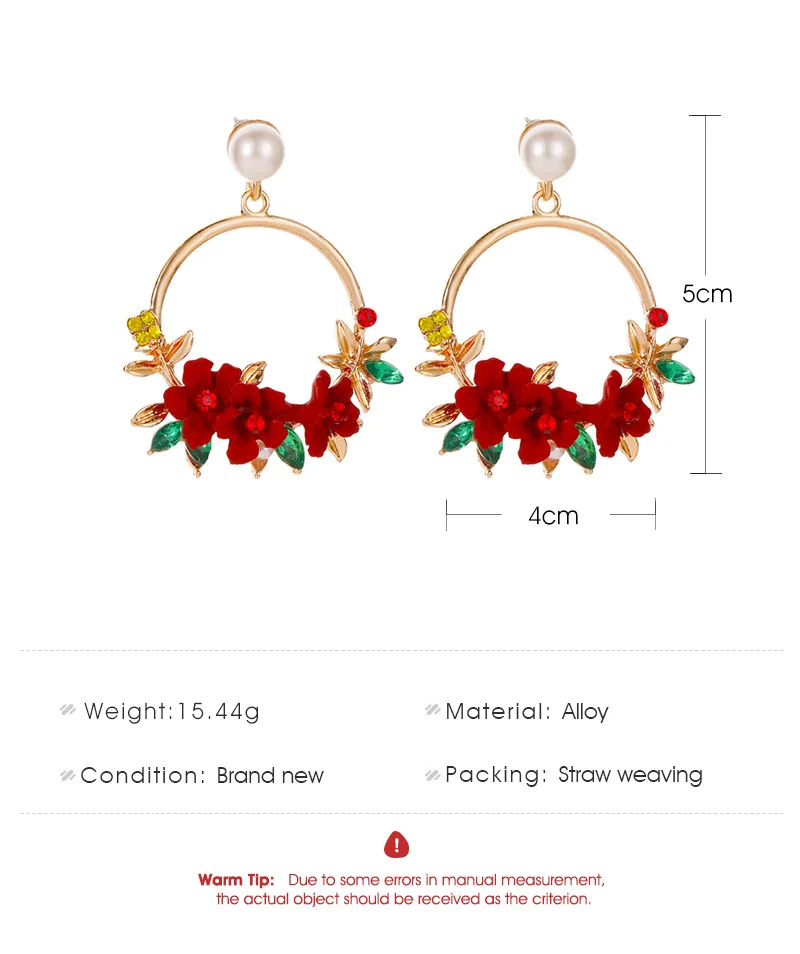 Женские серьги подвески с искусственным жемчугом золотистые белые красные