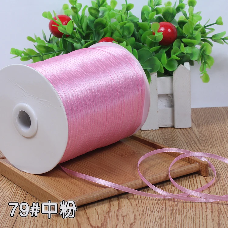 Красивая 3 мм фиолетовая атласная лента для рукоделия и шитья рождественское