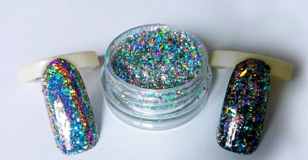 Голографический порошок GALAXY HOLO хлопья голографический пигмент блеск лазерные