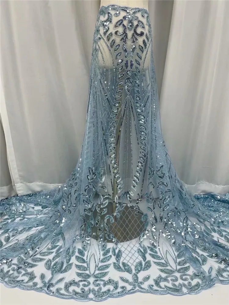 Кружевная ткань с блестками 5 ярдов швейцарское качество вышивка нигерийский