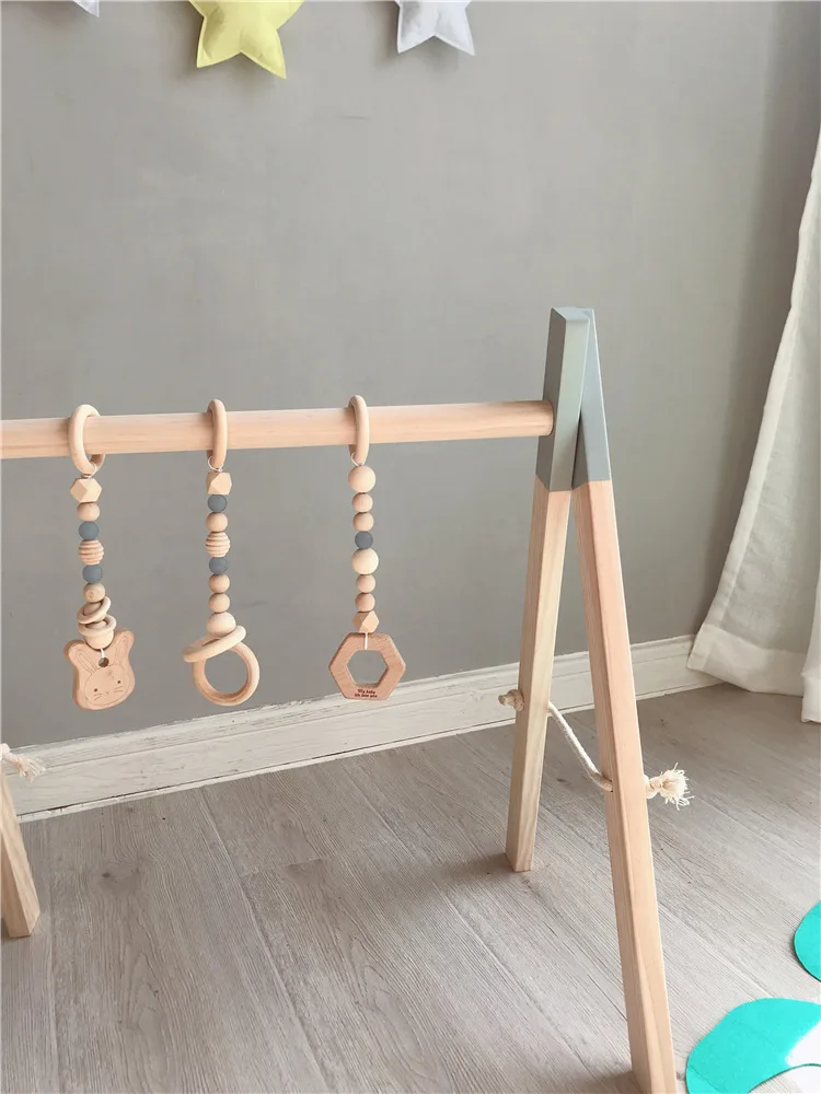 Скандинавская деревянная детская игрушка для спортзала и игр сенсорная рамка