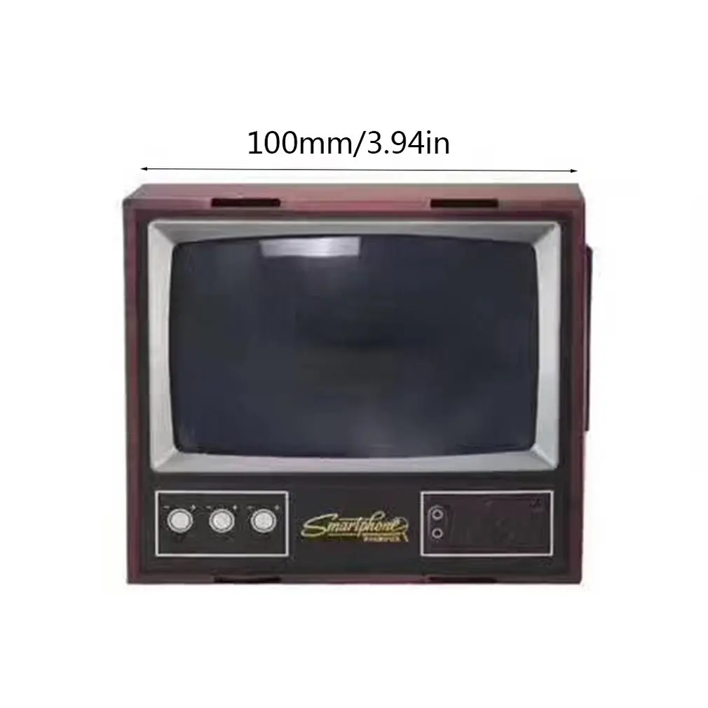 

DIY Cardboard TV Phone Screen Magnifier Stand Phone Holder Vintage TV Phone Magnifying Glass Cardboard Retro Enlarge Mount Gift