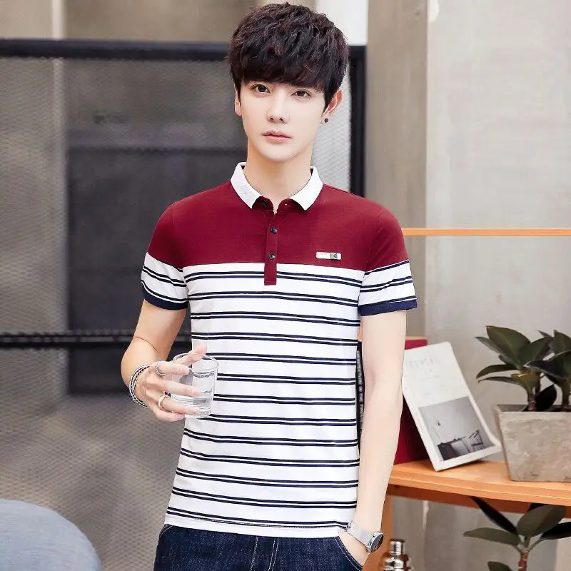 

clothing doxvhd Top Men clothes 2019 new Polo men Striped Classical causal polos dress SHIRTS Male tops