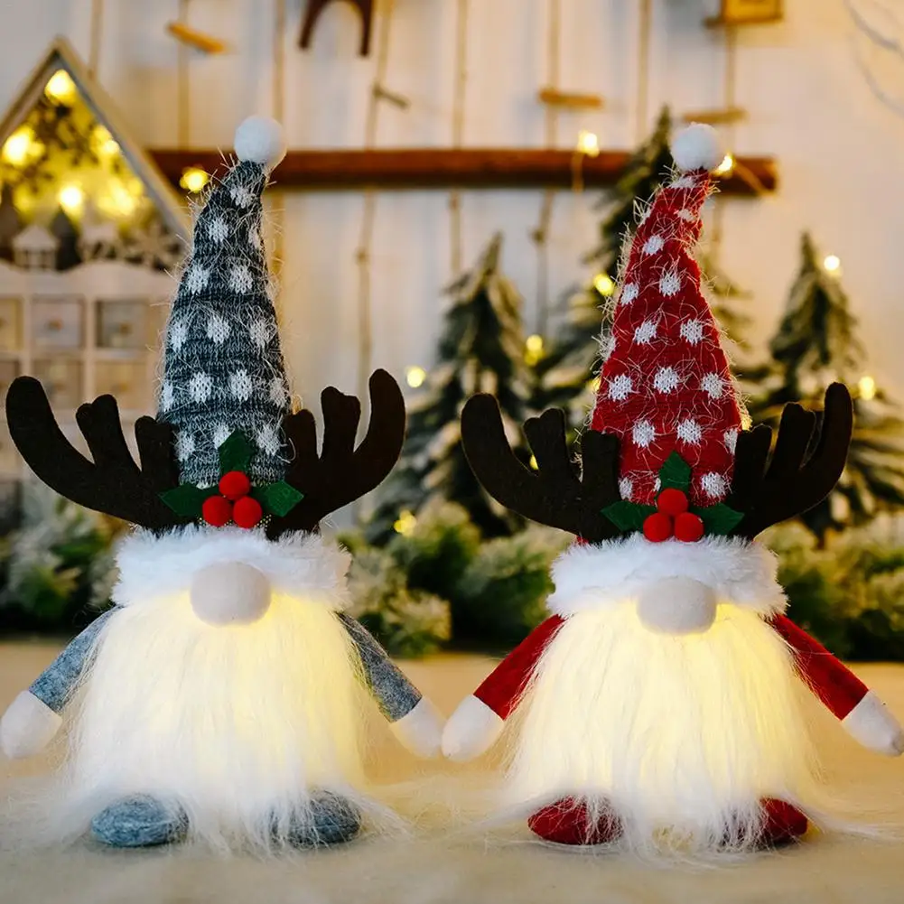

Christmas Glowing Gnomes Lovely Santa Claus Decoration Handmade And Soft For Home Decor Office Decor And Shelves Display