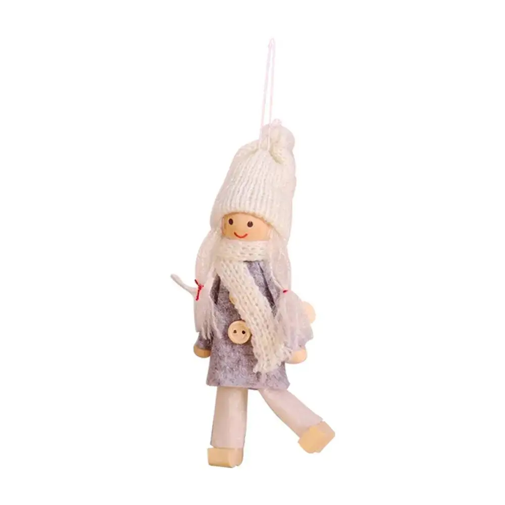 White hat snow man Рождественская елка, висящий ангел, медведь, колокольчик Санты, вечерние, свадебные, рождественские украшения, крючок-вешалка, висячие украшения - Цвет: White hat snow man