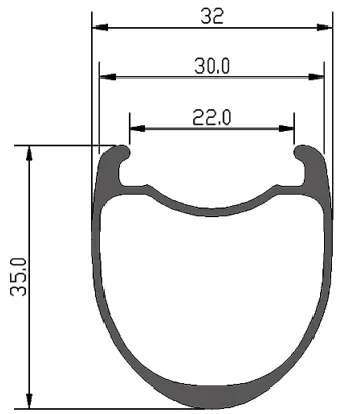 HULKWHEELS углеродный 700C 32 мм ширина 35 Глубина гравий обод велосипеда дорожный