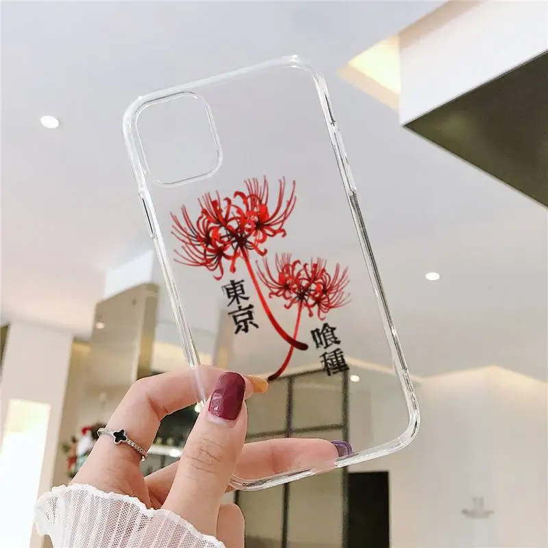 

tokyo ghoul Phone Case Transparent soft For iphone 5 5s 5c se 6 6s 7 8 11 12 plus mini x xs xr pro max