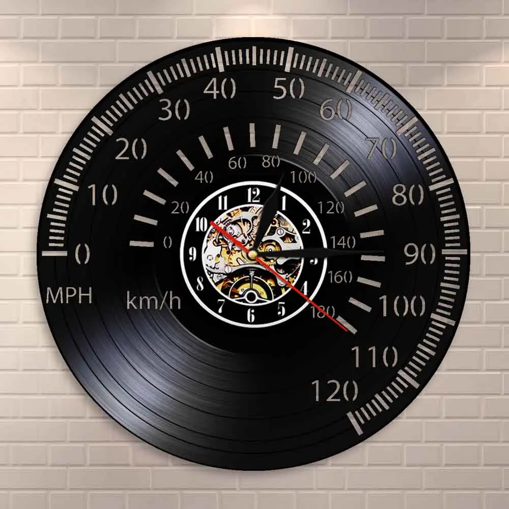 Винтажные настенные часы с тахометром для кафе спидометр мотогонок велосипедов