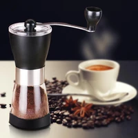 multifunction manual ceramic coffee grinder stainless steel glass adjustable coffee beans pepper mill easy to clean coffee tool