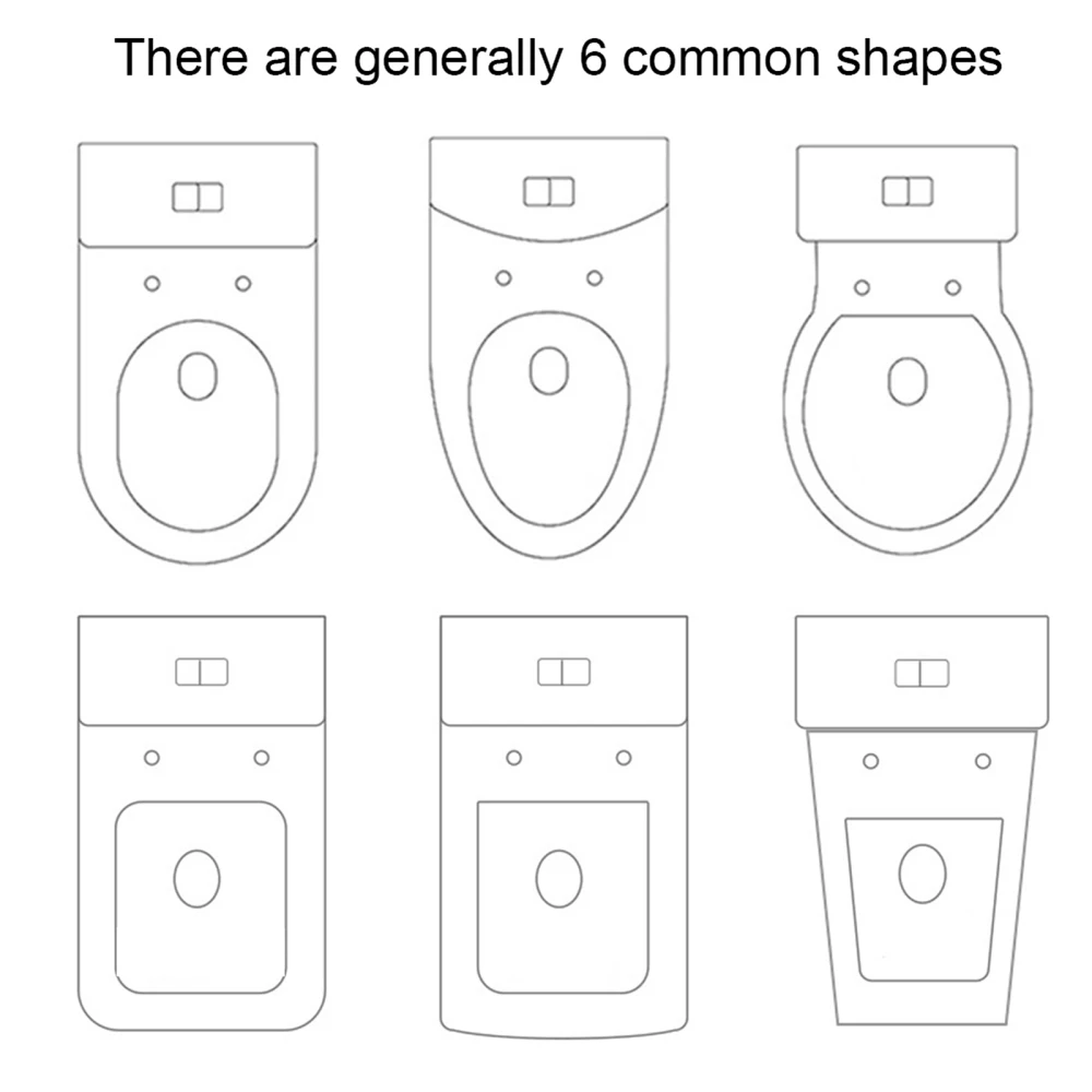 

Toilet Cover White PP Material Thick U08H-PP Ajustable Height Quiet And Slow Down Trapezoid