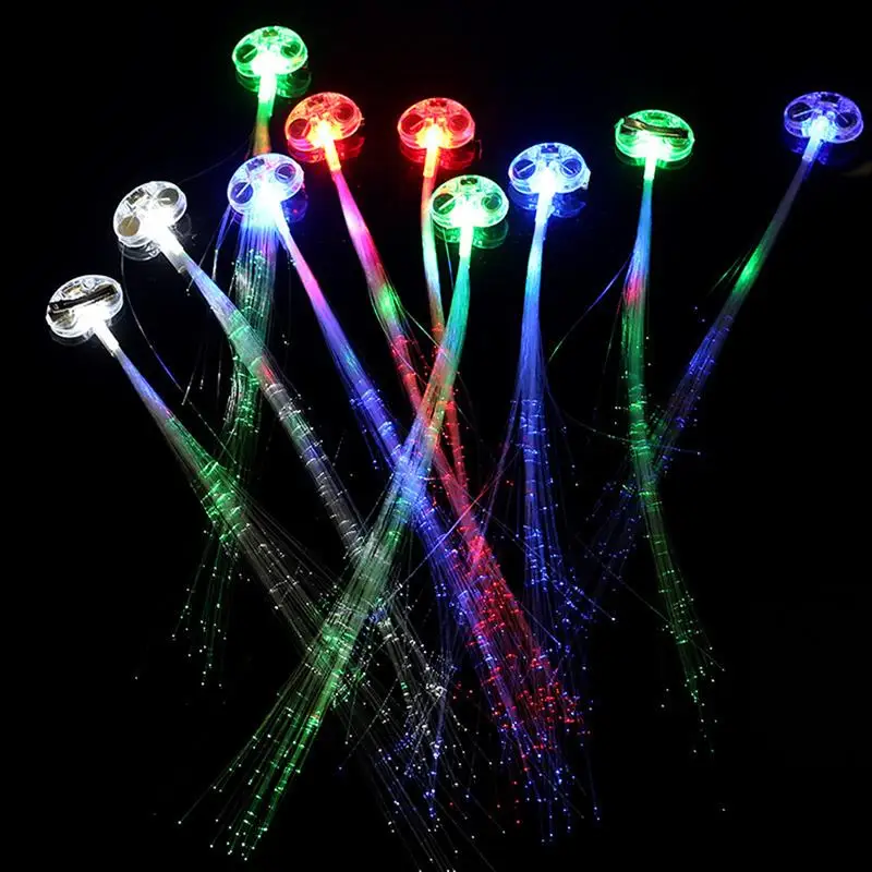

10Pcs LED Lights Hair Flashing LED Light Up Toys LED Hair Barrettes Party Christmas Dancing Hairpin Lights Up Hair Accessories