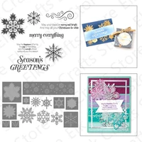 christmas snowflake metal cutting dies and clear stamps for diy scrapbooking paper crafts template handmade new arrived 2021