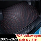 SJ автомобильный коврик для багажника, задний поднос для ботинок, авто подстилка для пола, ковёр, коврик для грязи, аксессуары, подходит для Volkswagen VW Golf 6 7 8th 2009-2021