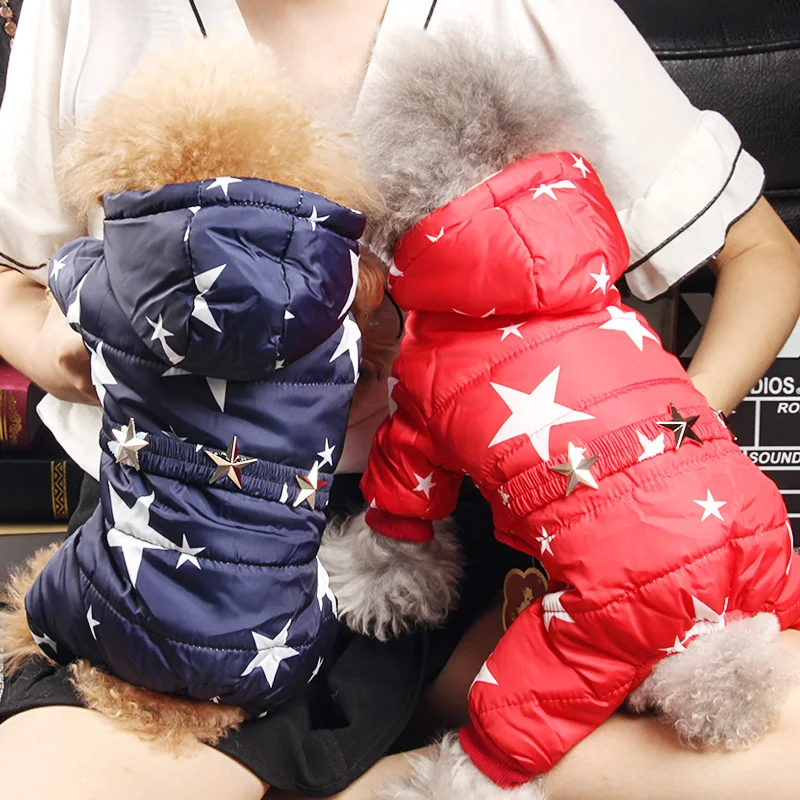 Зимняя одежда для собак Gypsophila утепленная домашних животных теплая маленьких