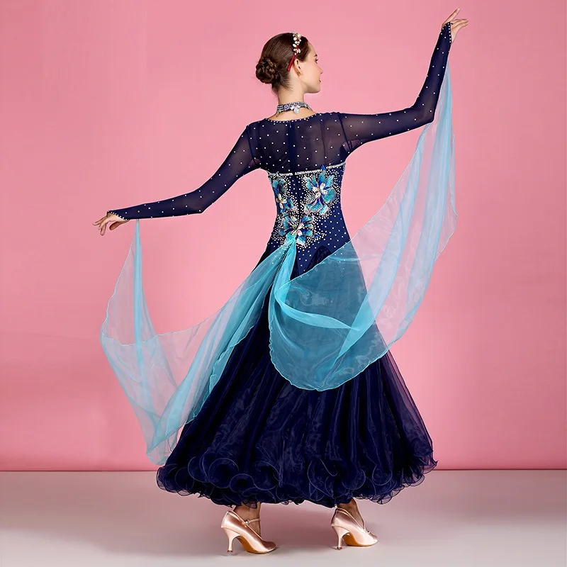 Стандартные Бальные платья для танцев Вальс платье бальных Танго танцевальные