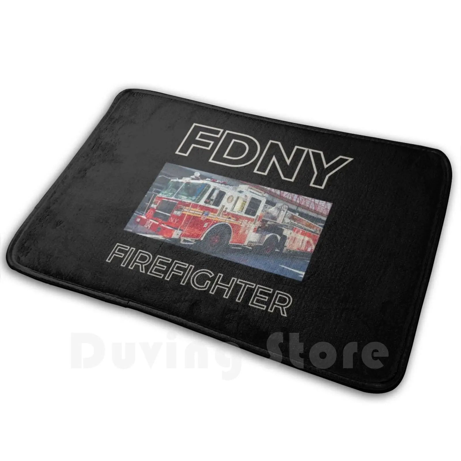 

Firefighters , Truck & Ladder Carpet Mat Rug Cushion Soft Non - Slip Fire Department Truck Engine Ladder 104 Fire Fighters