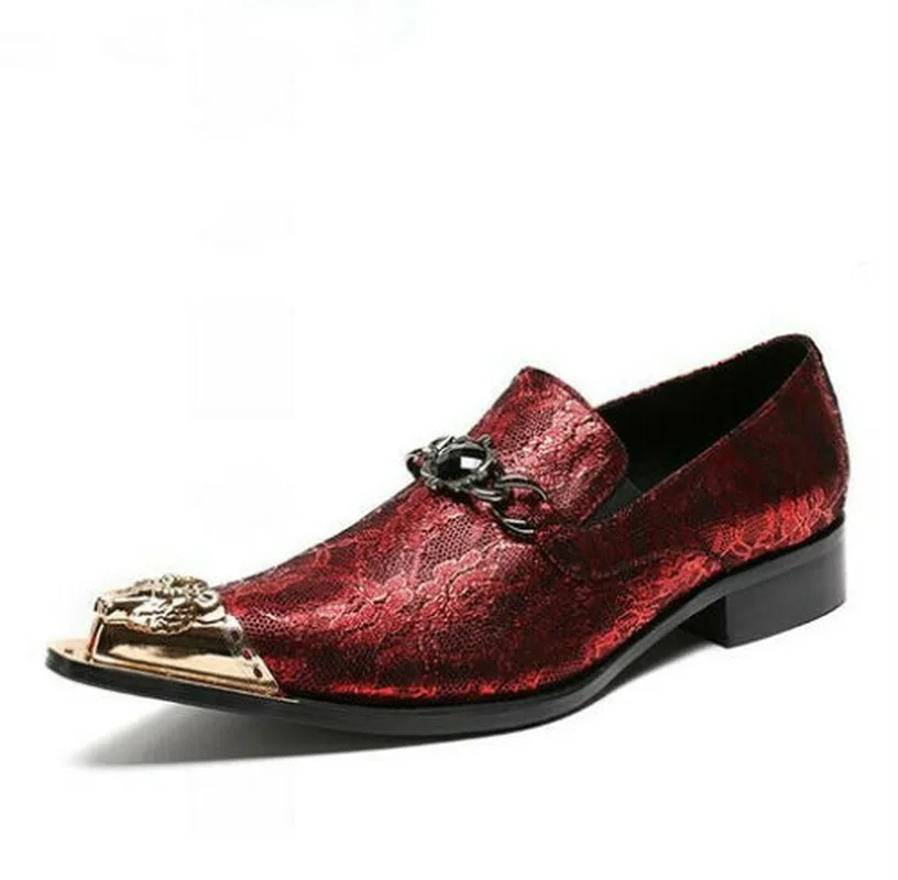 

Men Dress Shoes Genuine Leather Wedding Shoes Social Male Oxfords Flats Shoes