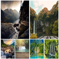 vinyl custom natural scenery waterfall photography backgrounds props spring landscape portrait photo backdrops 21110wa 04