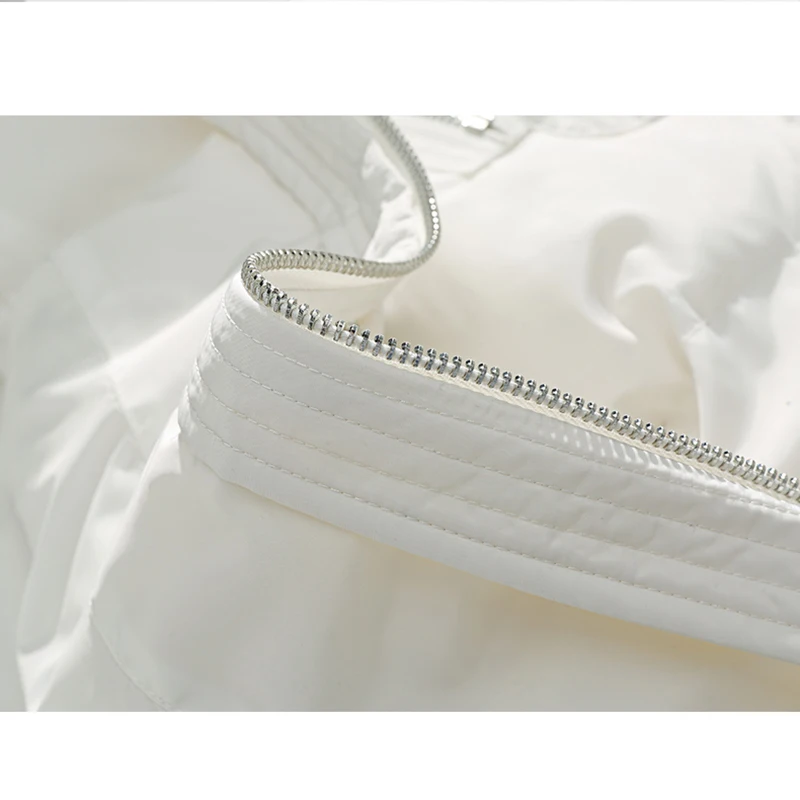 

Real Fur Hooded Tide Women White Down Jackets Loose Long Warm Thicken 81% White Duck Down Jacket For Female Winter Jacket Women