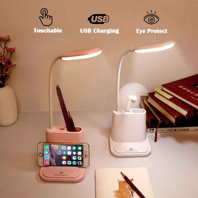 Светодиодная настольная лампа с регулировкой приглушения света приглушаемый