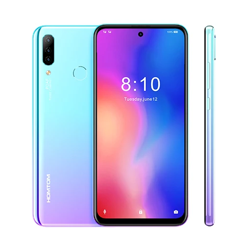 Global Version Blue HOMTOM P30 pro Android 9,0 Helio P23 MTK6763 Восьмиядерный 4 Гб 64 Гб Смартфон 6,41 дюймов 4000 мАч 4G FDD-LTE стеклянный Чехол для мобильного телефона - Цвет: Global Version Blue