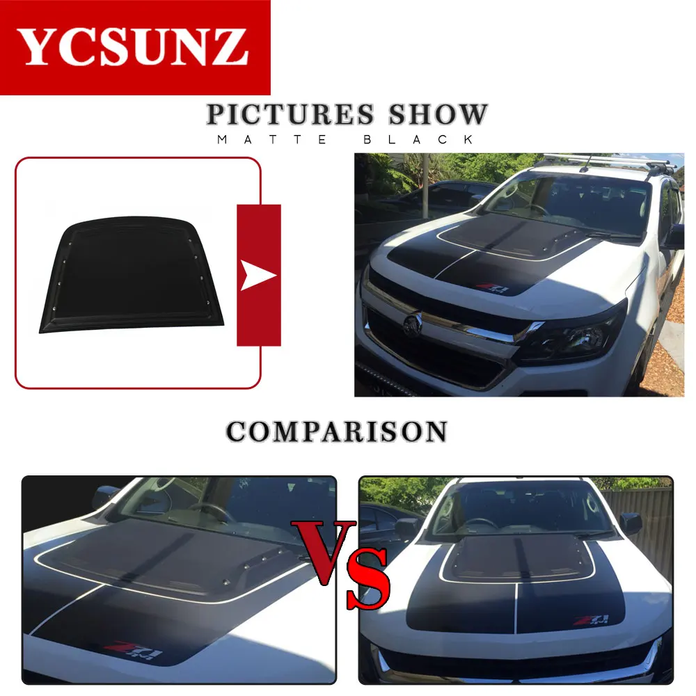Черная крышка капота для Chevrolet Colorado 2012 2020 защита Holden TrailBlazer 2017 2019|hood cover|hood hoodhood black |