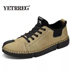 Мужские Кожаные Мокасины, повседневная обувь ручной работы, Уличная обувь, мокасины из спилка на плоской подошве, весна 2020