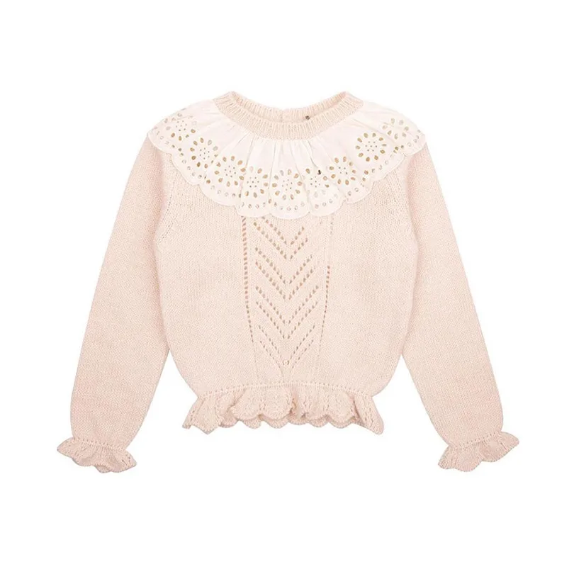 

Baby Girls Sweater Spring Knitted Children Sweater Girls Pullover Woolen Princess Girls Knitwear Tops Toddler Baby Pullover