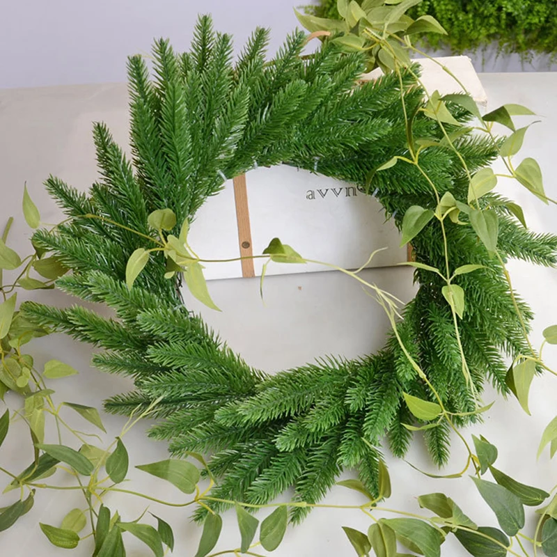 

5/10pcs Christmas Artificial Plants Pine Branches for Christmas Tree Wreath Decor
