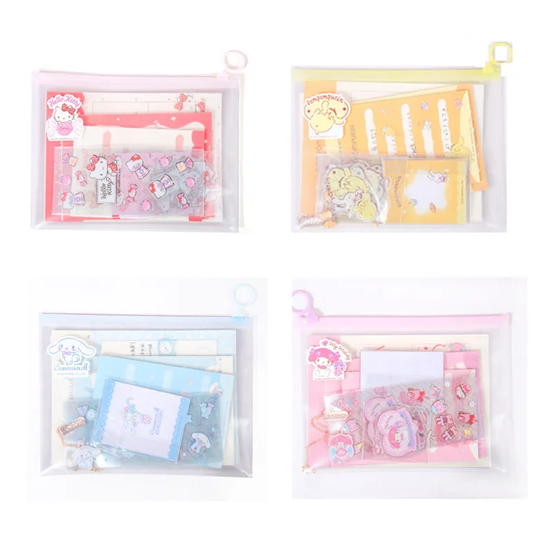 

New Candy Series Kawaii My Melody Cinnamoroll Kuromi Japanese Cute Cartoon Learning Plan Memo Pad Sticker Pocket Set Toy Gift