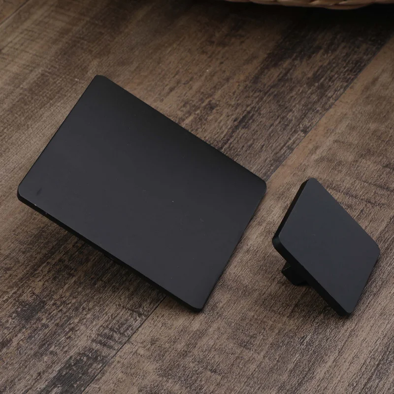 Космическая алюминиевая квадратная ручка для выдвижного ящика черная