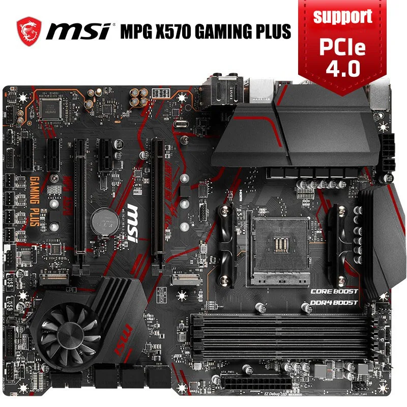 

Brand New MSI MPG X570 GAMING PLUS Desktop Motherboard Support Ryzen 5800X/5600X/3800X/3700X/3600X (AMD X570/Socket AM4)